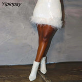 Yipinpay Sexy Sequins Feather Hip Skirt Lady Club Bar Banquet Wild Short Skirt Female Casual Dance Pants Mini Skirt Summer Fashion