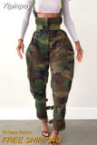 Yipinpay Women Pants HighChain Drcor Cutout Ripped Denim Pants Casual Sexy Pants for Women 2023