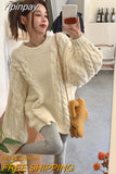 Yipinpay Sweet Knitted Sweater Woman Elegant Long Sleeve Fashion Pullover 2023 Autumn Design Casual Korean Style Tops Female Chic