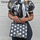 Yipinpay Print Tied Neck Casual Blouse