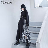 Yipinpay dress Vintage Autumn Women Dress Tie dye Patchwork Long dress Ladies dresses Korean style Fashion 2023 NEW