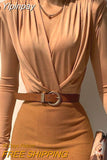 Yipinpay Autumn Black Long Sleeve Bodysuit Women Tops 2023 V Neck Bodycon Sexy Body Overalls Femme Elegant Night Party Bodysuits
